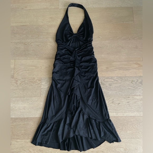 Vintage Marciano 90s Halter Black Dress - Picture 1 of 5